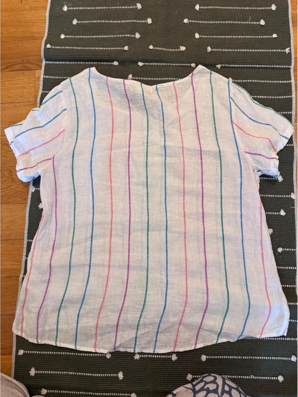 Christian Siriano linen short sleeved top